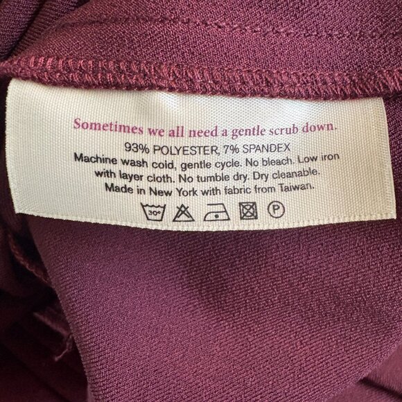 M.M. Lafleur The Alexandra 2.0 Dress in claret dark red size 14 career v-neck - Picture 10 of 10